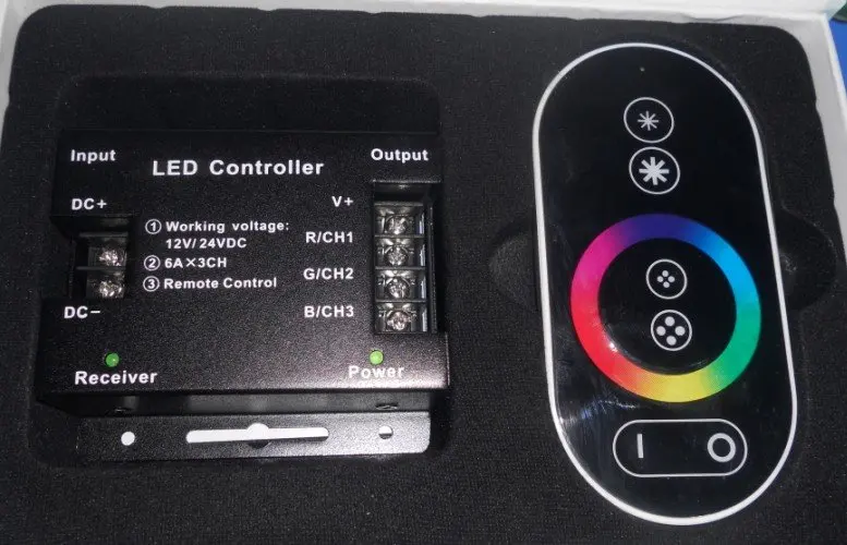 Светодиодный RGB сенсорный контроллер, DC12-24V вход, Макс 6A* 3 канала выход