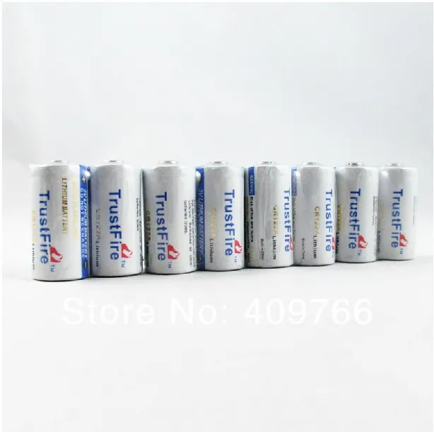 100 шт./лот Высокое качество TrustFire литиевая CR123A 3V 1400mah батарея 3V CR 123A батареи