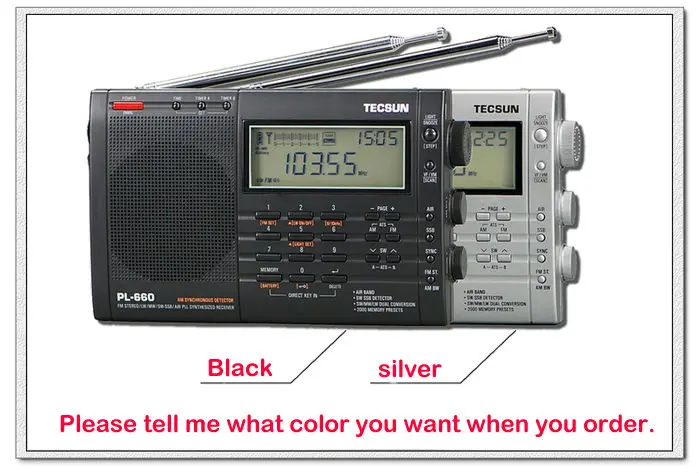 TECSUN PL-660 FM Стерео LW MV SW SSB AIR PLL Радиоприемник