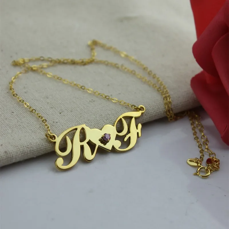 AILIN Custom Gold Name Pendant Necklace 