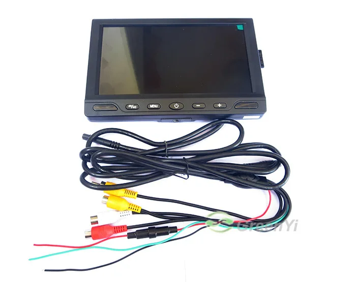 GreenYi TFT экран 800x480 " автостоянка монитор с 2 аудио динамик поддержка SD USB Flash FM передатчик автомобиля MP4 MP5 плеер