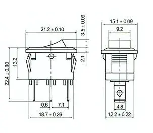 5 шт. Mini 3 Pin приборной панели вкл/выкл Водонепроницаемый перекидной переключатель с подсветкой Spst с светильник