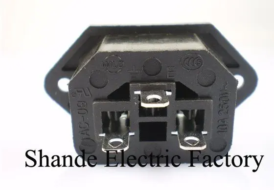 10 шт. Латунь Часть 3 контакта AC Power разъем