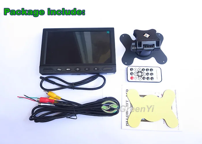 GreenYi TFT экран 800x480 " автостоянка монитор с 2 аудио динамик поддержка SD USB Flash FM передатчик автомобиля MP4 MP5 плеер