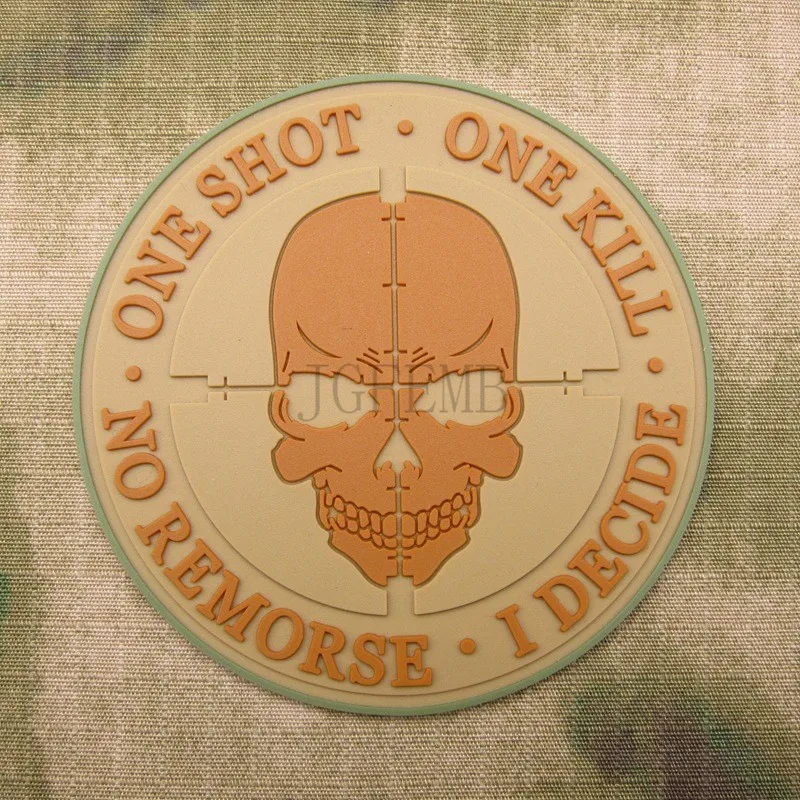 Multicam Sniper ONE SHOT ONE KILL NO REMORSE я решу тактический для поддержания боевого духа 3D ПВХ патч PB1189