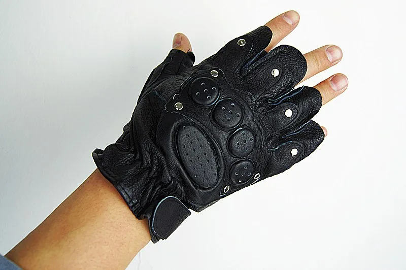 Тактические перчатки мужские полу-палец защитные езды нескользящие кожаные перчатки боевые перчатки Миттс