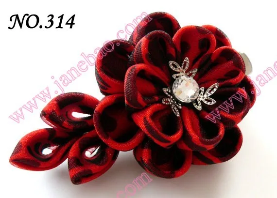 Новые 280 шт. " два слоя Kanzashi цветок заколки моды девушка Bow заколки