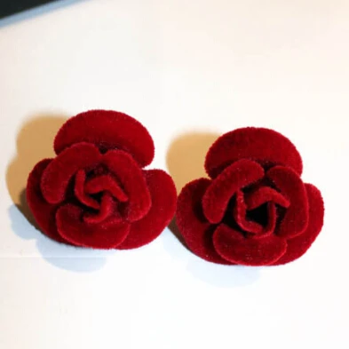 

Korean Fashion Women Earrings red black blue Flower Stud Earrings for Women Earring Jewelry