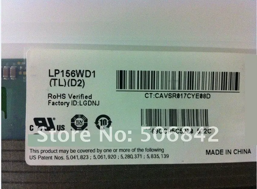 15," светодиодный экран для ноутбука LP156WD1(TL)(D2) LP156WD1 TLD2, A+ 1600x900