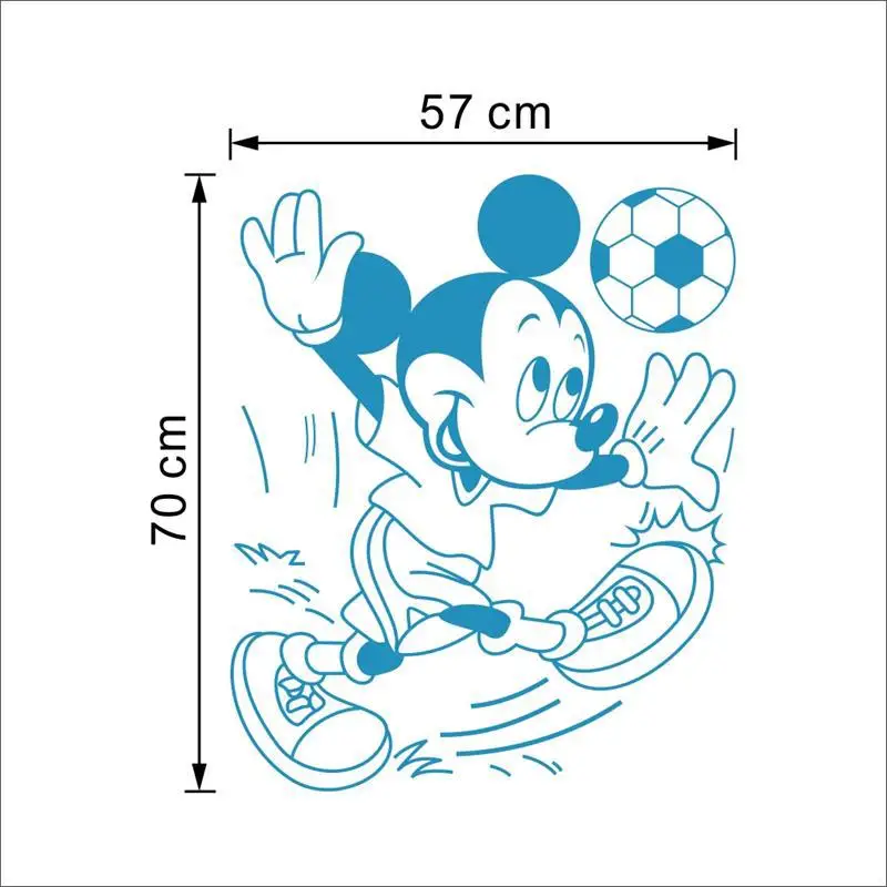 Hot Mickey Mouse Minnie mouse wall sticker children room nursery decoration diy adhesive mural removable vinyl wallpaper XY8126 - Цвет: 6