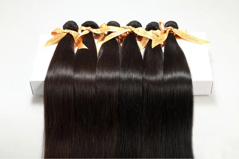 MOCHA Hair 10A бразильские прямые девственные волосы "-28" двойной уток натуральный цвет 1 пучок необработанные человеческие волосы для наращивания