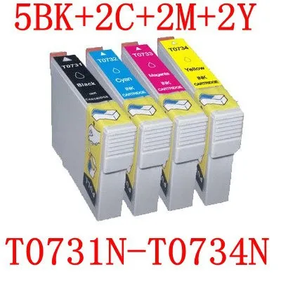 11 чернил 73n совместимый картридж с чернилами для Epson Стилусы T10/t11/T20/T21/T40W/T13/tx220 /t20e/tx213 принтер Полный чернил высокого качества
