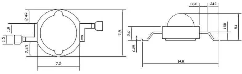 1000X 5 Вт 660nm завод растут led с двойным epistar чип лучший для выращивания растений Экспресс