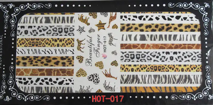 HOT001-019,, 20 листов/партия, смешанные Мультяшные наклейки для воды, переводные наклейки для ногтей