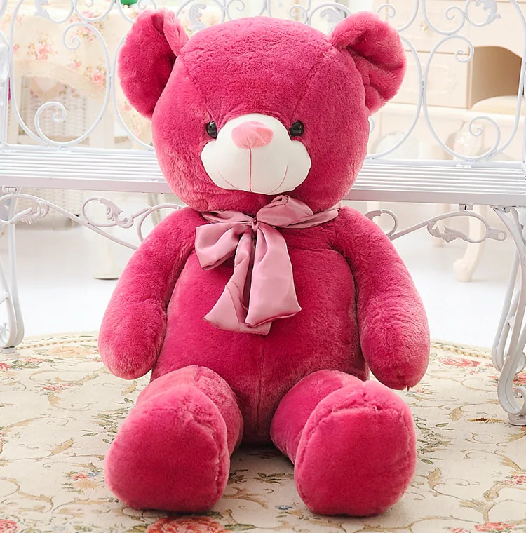 dark pink teddy bear