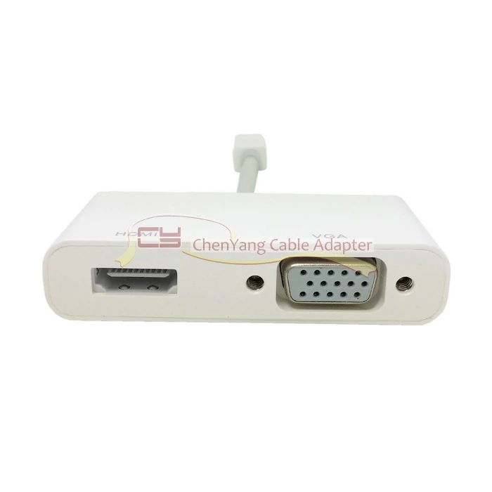 CY мини дисплейный Порт Thunderbolt к VGA& HDMI кабель адаптера 2 in1