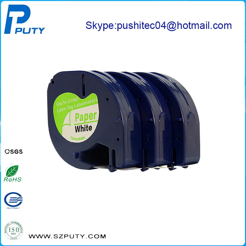 

High Quality 5pcs/lot Factory Price Dymo LT 91200 Paper Labels Compatible Dymo Letratag Label tapes