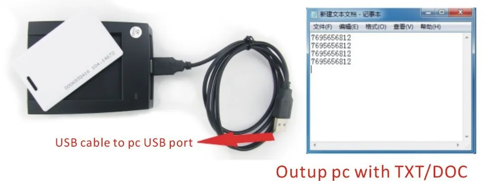 USB моделирование КБ 15 видов формат вывода 125 кГц TK4100 кард-ридер для ID-карты 10 шт. 125 кГц RFID карты(usb-порт TXT