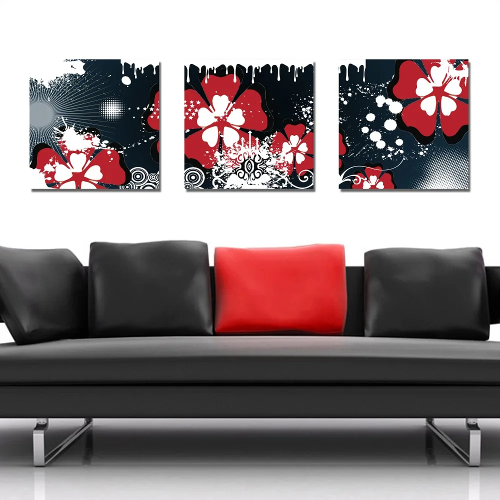 Online kopen wholesale zwart wit rood canvas olie verf uit china ...