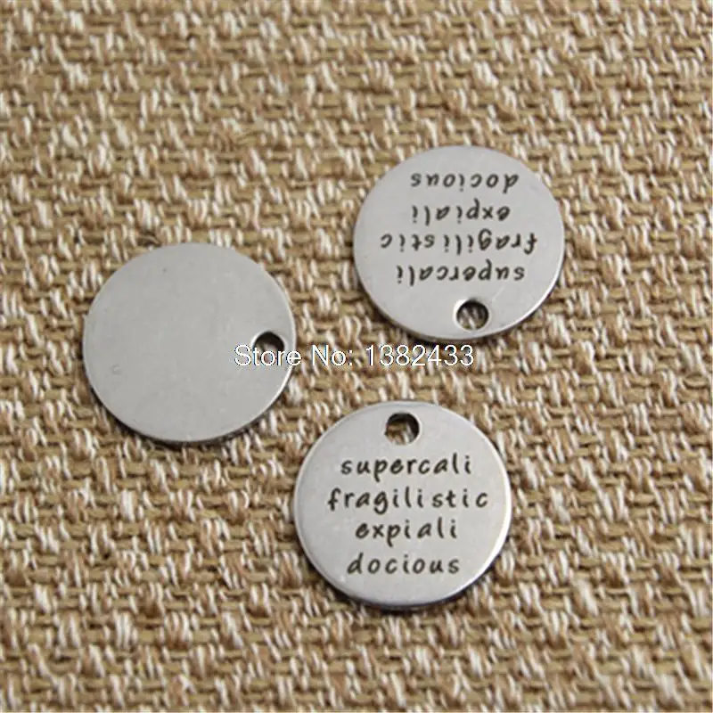 

10pcs supercali fragilistic expiali docious charm silver tone mary poppins message charm pendant 20mm