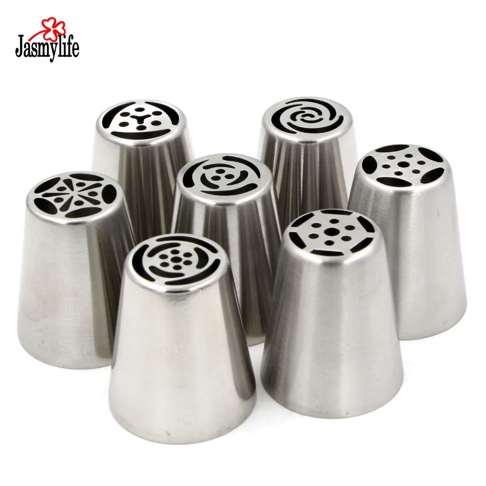 Набор насадок для кондитерских изделий 7 шт. русская выпечка из нержавеющей стали