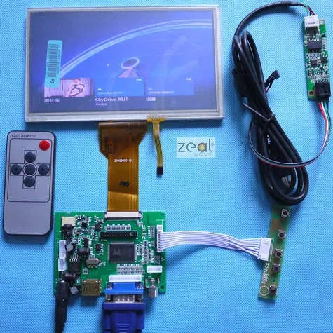 Для " Raspberry Pi 800* 480LCD сенсорный экран дисплей TFT монитор AT070TN92 с сенсорный комплект HDMI VGA вход драйвер платы