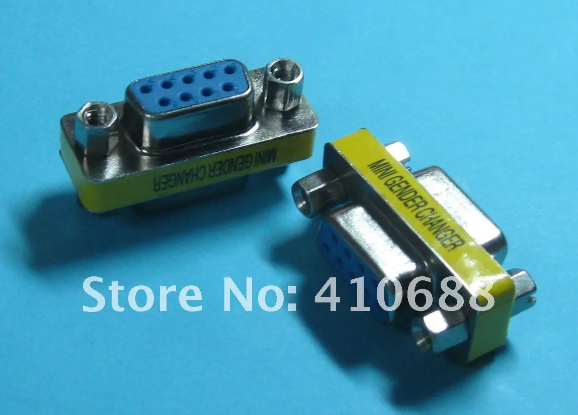 6 Pcs D-Sub 9 pin Female to Female Connector 3.1x1.7x1.2mm
