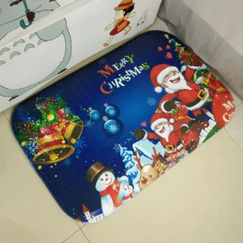 

Hot Santa Claus Carpet Christmas Gift Merry Bells Livingroom Kitchen Mats Floor Bathroom Area Rug Non-slip Pad Animation Doormat