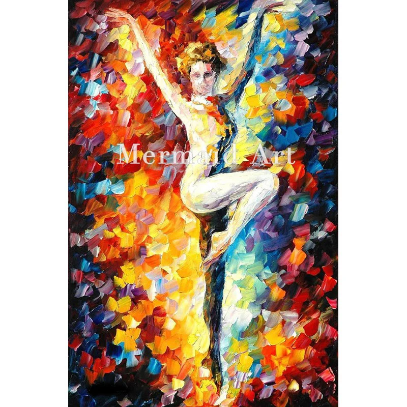 

Hand Painted Oil Painting On Canvas For Abstract Refinement Figure Thick Palette Knife Painting Living Room Decor Artwork Fine