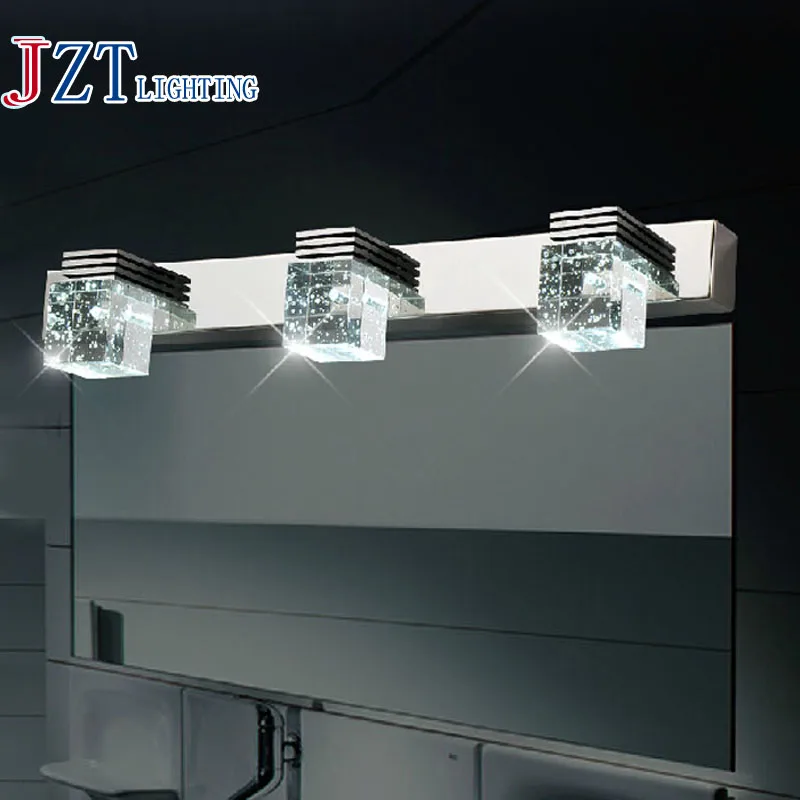 

M Best Price Concise and Vogue Crystal Bathroom Mirror Lights 3W*4 Stainless Steel Base Waterproof Anti-fog Toilet Wall Lamp