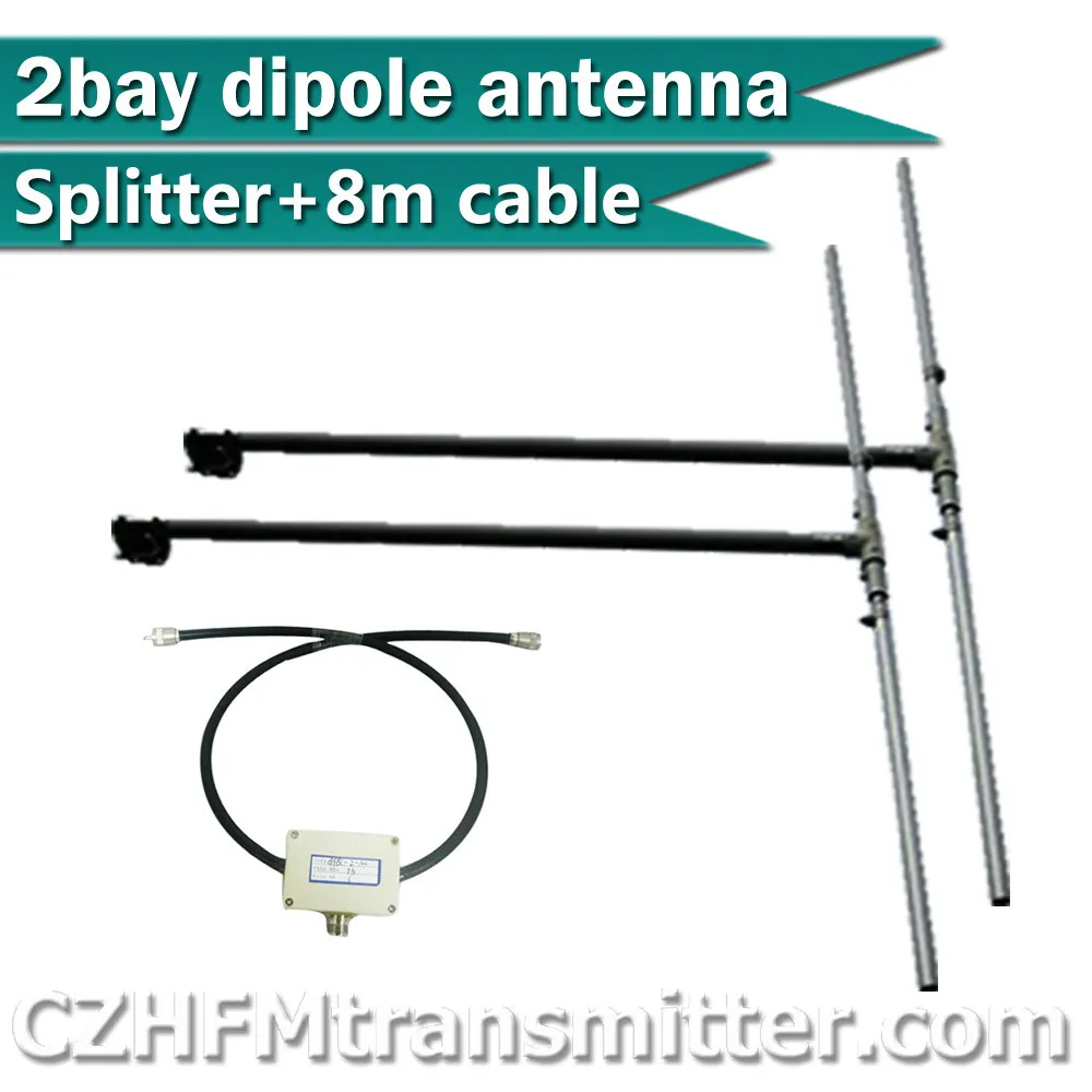 FMUSER 100 Вт 150 FM радиопередатчик трансляция с 2 антеннами и кабелем|dipole antenna|broadcast radiofm