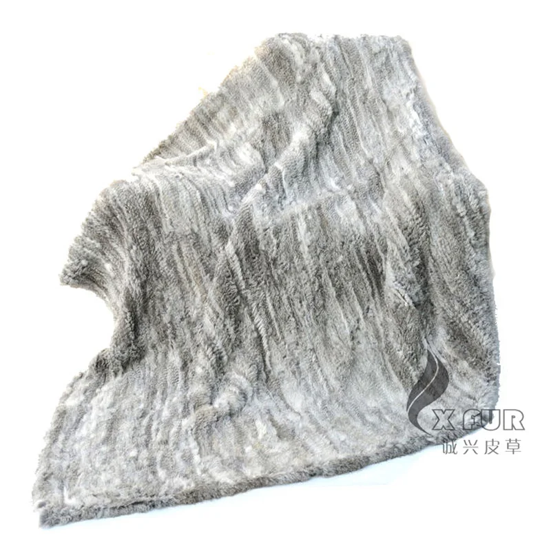 

CX-D-10/Z 200X150cm Hand Knitted Genuine Rabbit Fur Throw