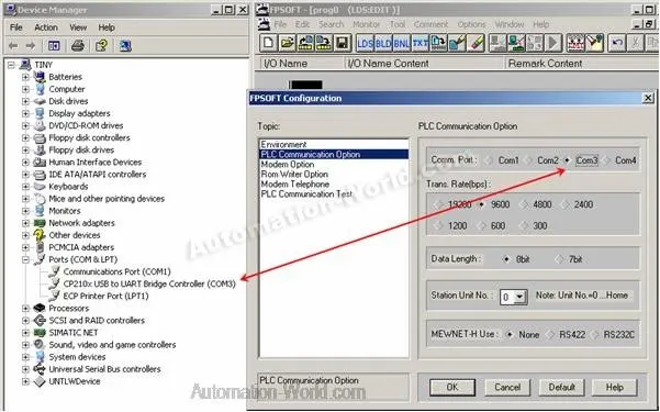 USB8513: USB адаптер для программирования для замены Panasonnic FP0, FP2, FP-M кабель PLC
