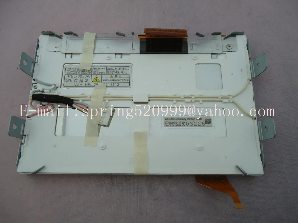 Совершенно Matsushita дисплей LTA070B511F LTA070B512F " ЖК-модуль для Toyota автомобиль Lexus DVD навигационный экран с сенсорной панелью