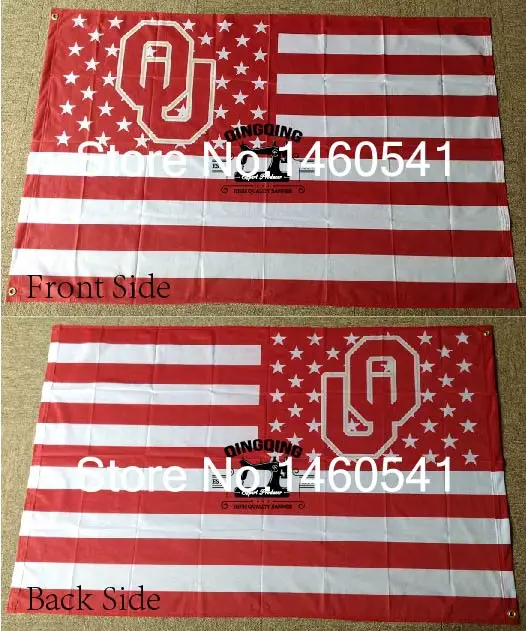 Oklahoma Sooners Nation Flag 3ft x 5ft Polyester NCAA Banner Flying