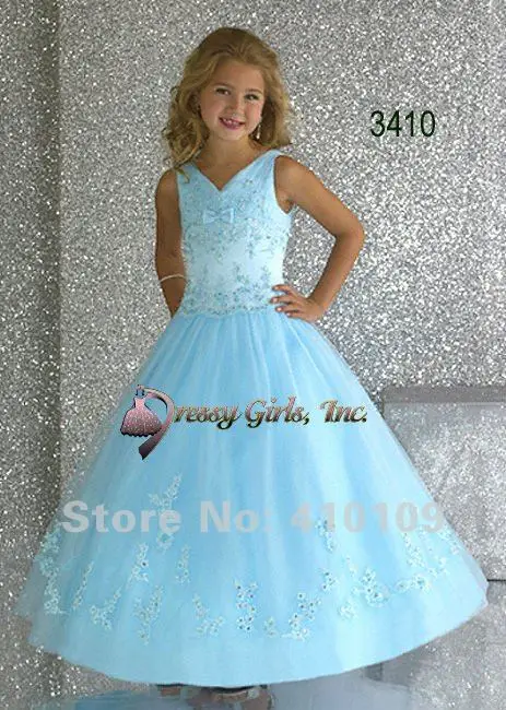 Light Blue Flower Girl Dresses
