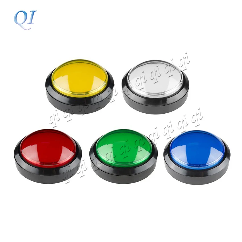 

1pcs 100mm Illuminated Arcade Push Button Led 12v Power Button Switch Push Button with Microswitch and LED light