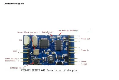 2013 Новое поступление Циклоп Бриз OSD V1.0 мультикоптера и мини квадрокоптера fpv