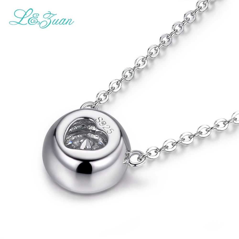 I& Zuan, 925 пробы, серебро, 1.4ct, алмазная подвеска, ожерелье для женщин, простое маленькое круглое каменное ожерелье, хорошее ювелирное изделие, подарок для влюбленных