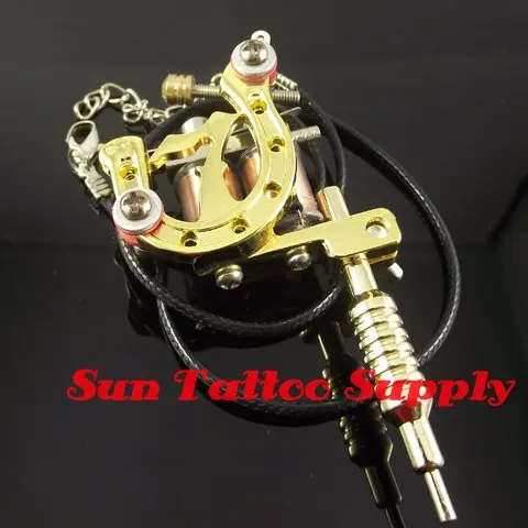 Luck 7 mini Black tattoo machine pendant,tattoo gun pendant