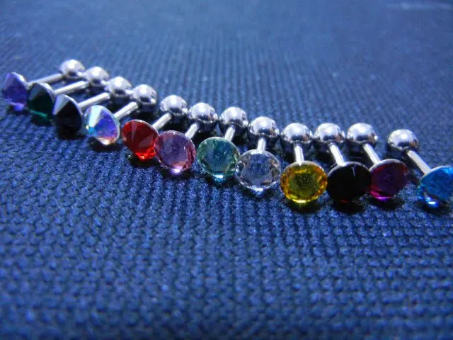 Бесплатная пересылка 50 шт. Средства ухода за кожей Jewelry-уха Tragus/HELIX БАР/Стад Новая смешивать цвета