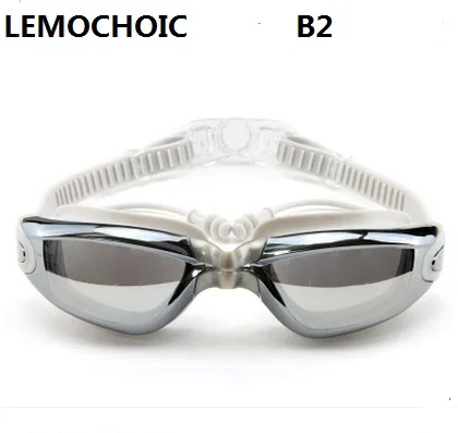 SILVER High quality summer New Design Professional Swim Eyewear racing swimming glasses waterproof anti-fog adult goggles - Цвет: SILVER