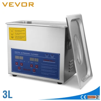 

VEVOR Professional Digital 3L Ultrasonic Jewelry Cleaner with CE perfered 110V/220V commercial Household equipment