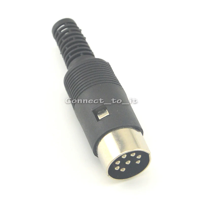 

Free shipping (10 pieces/lot) DIN Plug Male Connector 8 Pin with Plastic Handle
