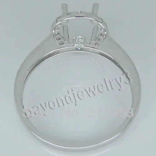 Винтажное овальное обручальное кольцо из белого золота 18 К 7x9 мм YWR0034