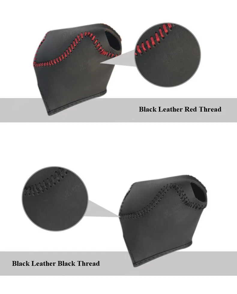 for Kia Sportage 3 K3 Sorento gear shift knob covers Red Black Thread