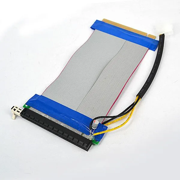 Kebidumei2pcs 19 см Molex power PCI-E Riser 16X to 16X удлинитель Райзер-карта PCI адаптер конвертер для майнинга биткоина