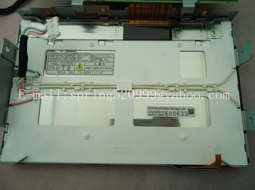 Совершенно Matsushita дисплей LTA070B511F LTA070B512F " ЖК-модуль для Toyota автомобиль Lexus DVD навигационный экран с сенсорной панелью