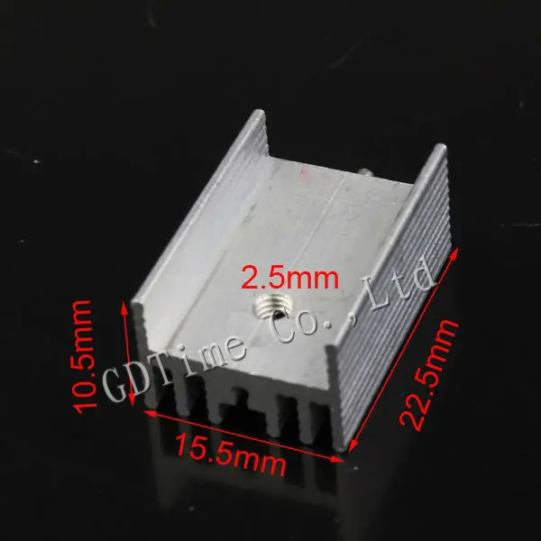 2000 шт./партия Алюминий 15x22x10 мм IC LED охлаждения Cooler теплоотвода gd017