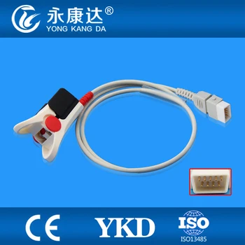 

5PCS/ Lot Free Shipping BCI 9Pin Reusable Adult Finger Clip spo2 sensor Probe, 1M